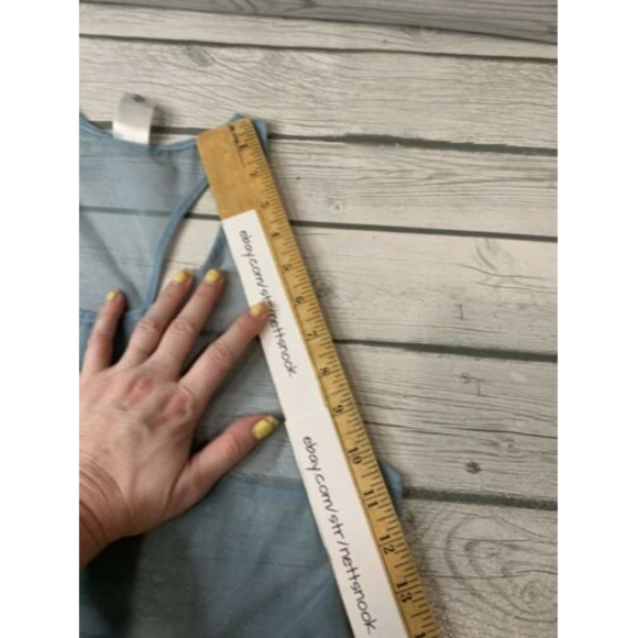 Victoria Secret Sport Size S Sheer Mesh Tank Top Racerback Blue Ombré VS Layer - Picture 7 of 10